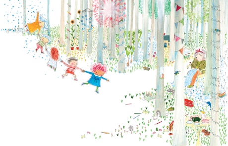 Rebecca Cobb's illustration for The Paper Dolls.