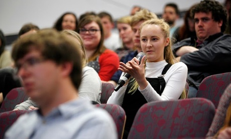 Students speak at the Guardian's You Talk, They Listen event in Sheffield.