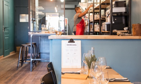 Georgiana Viou in her restaurant 