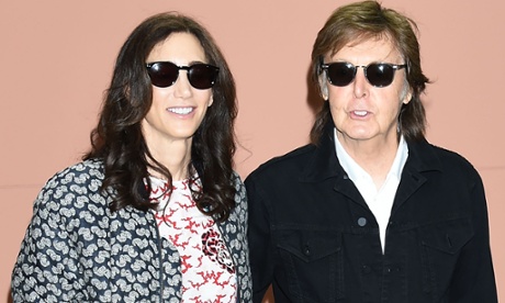 Paul McCartney and wife Nancy Shevell in Izumisano, Japan, in April 2015