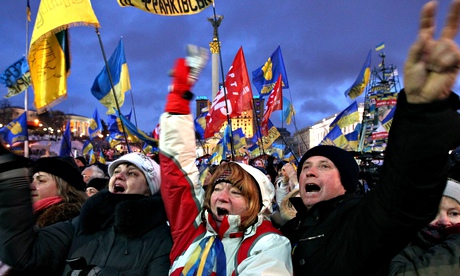 Pro-European protesters in Ukraine, 2013