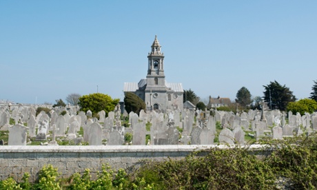 St George’s churchyard, on the route of the walking tour. 'I like the idea of the big hole and then all the little holes of the graves,' says Palmer.