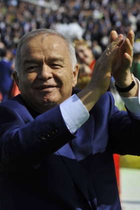Uzbekistan's president Islam Karimov at Navruz holiday festivities in Tashkent.