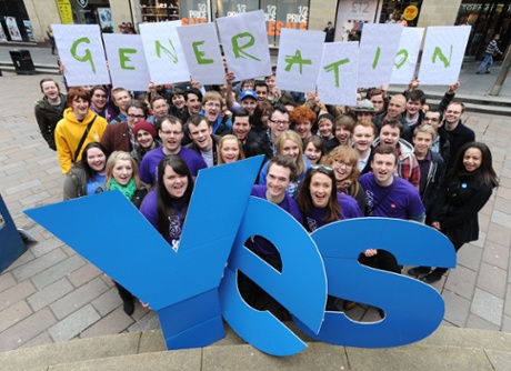  Generation Yes, a grassroots youth campaign that encouraged young people to get involved in politics and to vote for independence.