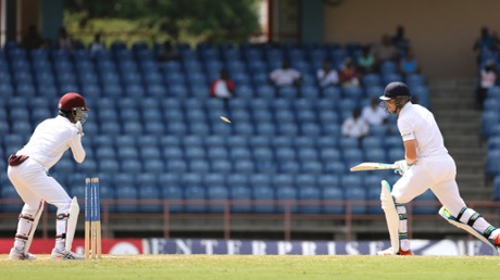 Jos Buttler is way out of the crease and stumped by Denesh Ramdin.