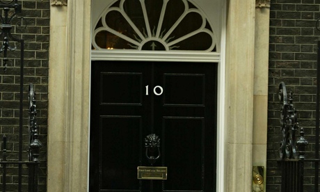 Front door of Number 10 Downing street