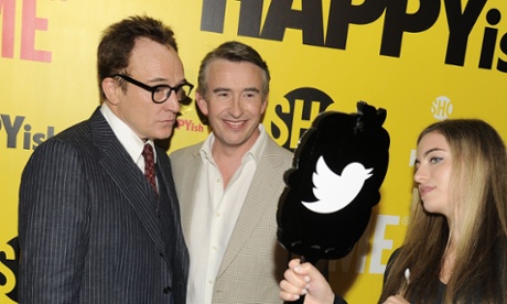 Bradley Whitford and Steve Coogan do their best happy impression