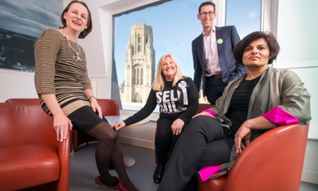 The hustings debate on education at Bristol University with candidates for Bristol West, left to right, Isobel Grant (candidate for Bristol South standing in for Claire Hiscott, Conservative), Dawn Parry (Independent), Darren Hall (Green Party) and Thangam Debbonaire (Labour).
