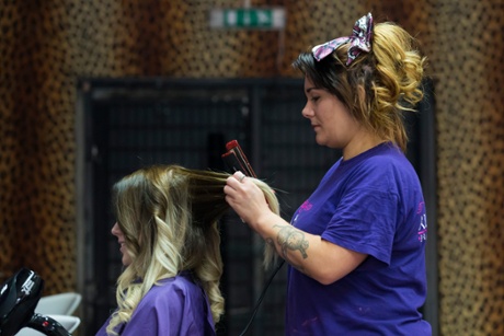 Hairdresser Leanne Smith at the All Made Up beauty salon in Woodchurch.