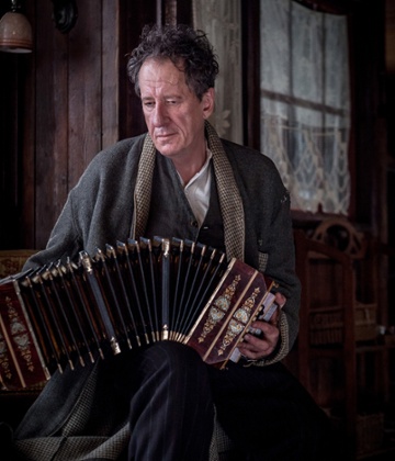 Geoffrey Rush as Hans Hubermann in the film adaptation of The Book Thief