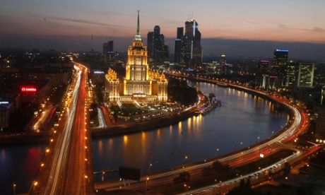 Moscow, as night sets in.