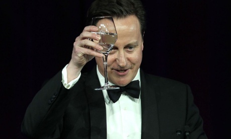David Cameron proposes a toast
