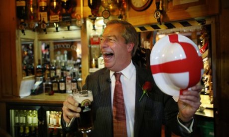 Ukip leader Nigel Farage celebrates St George's Day.