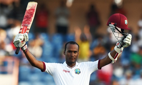 West Indies cricketer Kraigg Brathwaite celebrates scoring his century during day four of the second Test cricket match between the West Indies and England at the Grenada National Stadium in Saint George's on April 24, 2015. AFP PHOTO/JEWEL SAMADJEWEL SAMAD/AFP/Getty ImagesCricketTest Cricket
