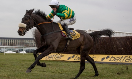 Tony McCoy and Mr Mole pull away from the last fence before going on to win The Betfair Price Rush Steeple Chase Race at Newbury in February.