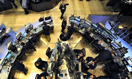 The floor of the New York Stock Exchange on the day of the 'flash crash' , 6 May 2010.