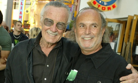 Stan Lee and Avi Arad  at The Hulk film premiere in 2003.