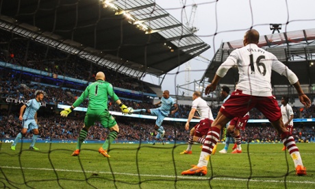 Fernandinho fires City's third goal past Brad Guzan ...