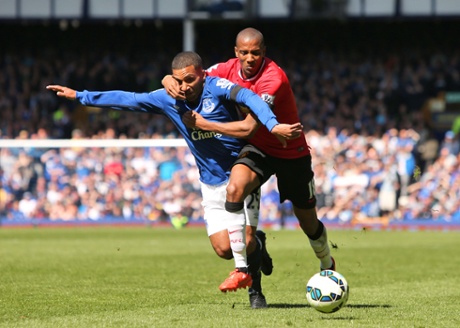 Aaron Lennon caught by Ashley Young