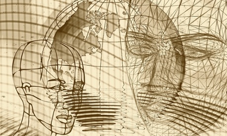 Art of heads and globe