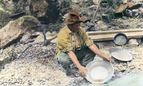 panning for gold 