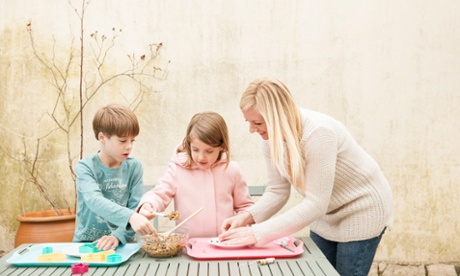 The Wetherell family had fun making bird-feeders