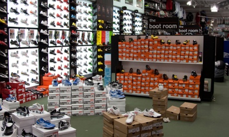 Inside a Sports Direct shop