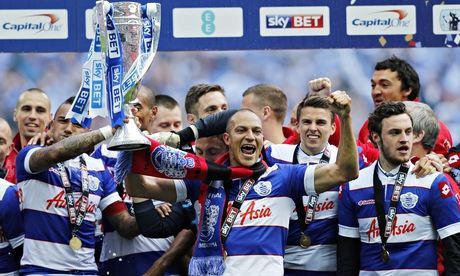 QPR celebrate after winning the Championship play-offs last season.