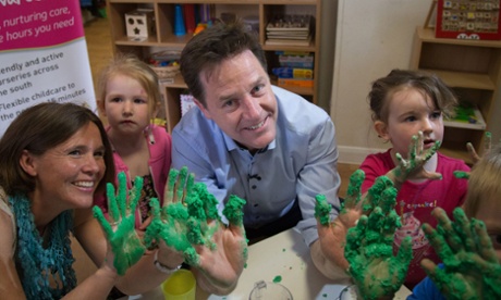 Nick Clegg at a nursery