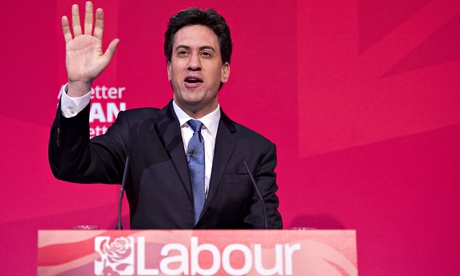 Ed Miliband gives a speech in Stockton-on-Tees