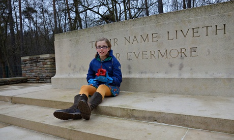 Camilla Palmer's daughter Nell, at the cemetery