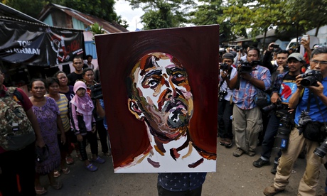 A self-portrait by Australian death-row prisoner Myuran Sukumaran of the Bali Nine