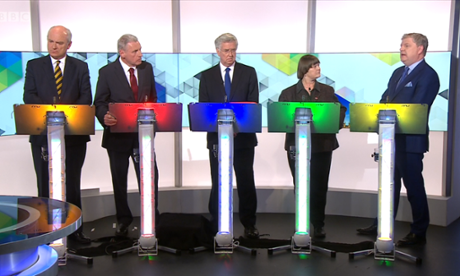 The candidates take part in the Daily Politics defence and security election debate. 