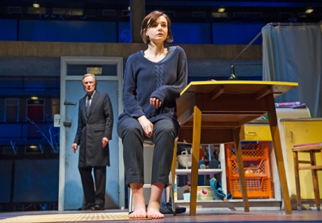 Bill Nighy and Carey Mulligan in Skylight by David Hare at the Wyndham's theatre in London.