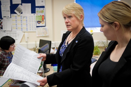 Shona Alexander (centre), the chief executive of Newcastle Citizens Advice.