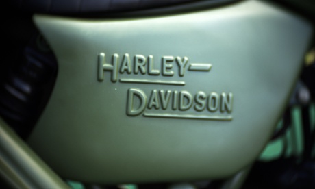 A vintage Harley-Davidson.