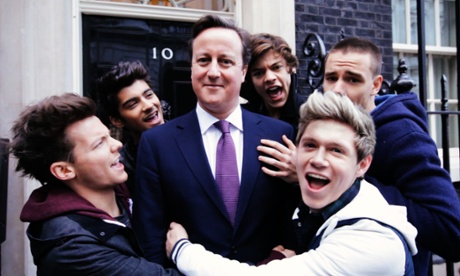 David Cameron hangs out with One Direction.