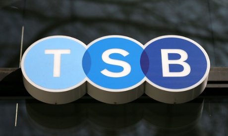 A general view of the sign outside a TSB branch in Holborn, London.