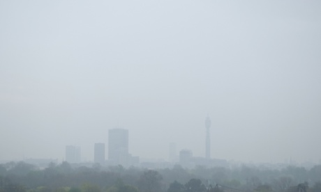 View of London from Primrose Hill during an episode of high pollution. The government has lost a case on its failure to act on pollution.