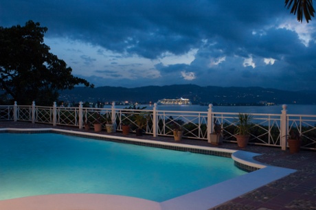 The pool and view over Montego Bay