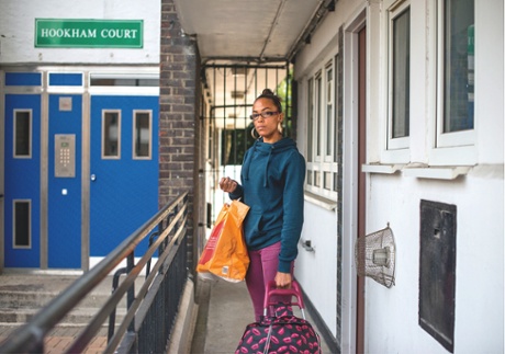 Chaunte Campbell arrives back at her flat