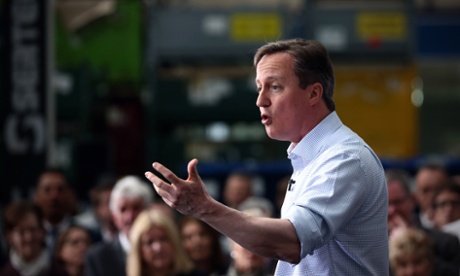David Cameron makes a speech at a factory in Birmingham.