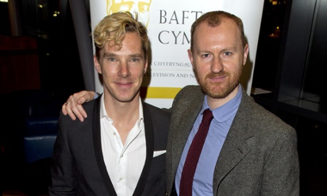 Mark Gatiss with Sherlock co-star Benedict Cumberbatch.