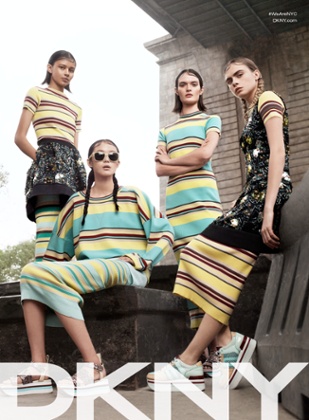 Cara Delevingne doing DKNY womenswear.