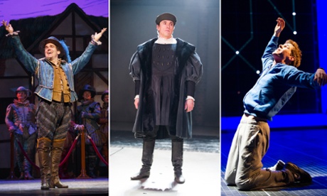 Brian D'Arcy James in Something Rotten!, Ben Miles in Wolf Hall and Luke Treadaway in The Curious Incident of the Dog in the Night-time.