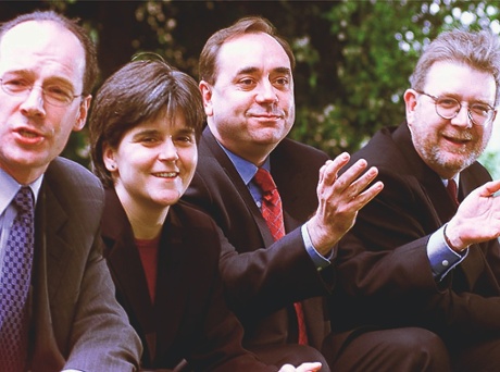 Nicola Sturgeon with the SNP’s John Swinney, Alex Salmond and Michael Russell in 1999