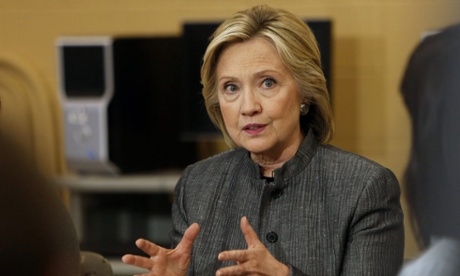 Democratic presidential hopeful Hillary Rodham Clinton speaks to students and faculty during a campaign stop at New Hampshire Technical Institute in Concord, N.H.