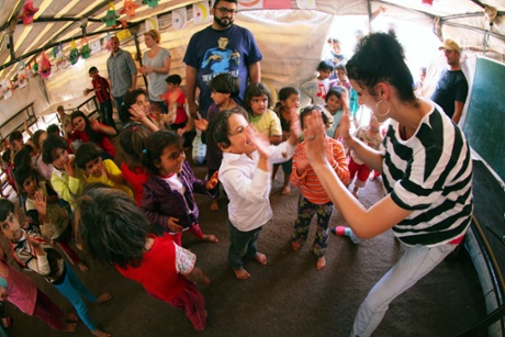 A Clowns Who Care creative arts workshop 