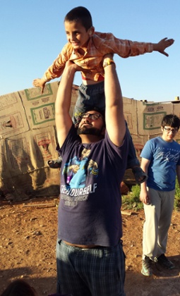 Ali and a member of the audience.