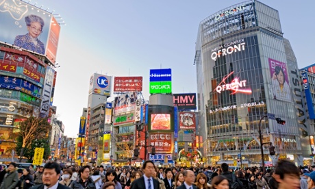 Shibuya Crossing in Tokyo, Japan.